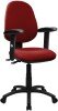 Nautilus Java 300 Operator Chair with Adjustable Arms - Red