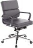 Nautilus Avanti Bonded Leather Swivel Chair - Grey