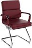 Nautilus Avanti Bonded Leather Cantilever Chair - Ox Blood