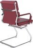 Nautilus Avanti Bonded Leather Cantilever Chair - Ox Blood