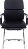 Nautilus Avanti Bonded Leather Cantilever Chair - Black