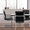 Nautilus Avanti Bonded Leather Cantilever Chair - Black