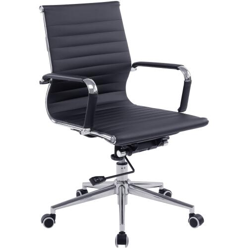 Nautilus Aura Medium Bonded Leather Executive Chair - Black