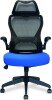 Nautilus Canis High Back Mesh Chair with Folding Arms - Blue