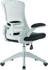 Nautilus Luna Designer Mesh Chair - White Shell - Black