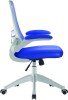 Nautilus Luna Designer Mesh Chair - White Shell - Blue