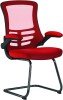 Nautilus Luna Designer Mesh Cantilever Chair - Red