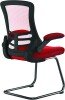 Nautilus Luna Designer Mesh Cantilever Chair - Red