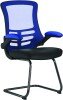 Nautilus Luna Designer Two Tone Mesh Cantilever Chair - Blue