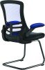 Nautilus Luna Designer Two Tone Mesh Cantilever Chair - Blue