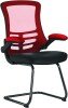 Nautilus Luna Designer Two Tone Mesh Cantilever Chair - Red