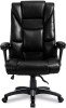 Nautilus Titan Oversized Leather Effect Executive Chair - Black