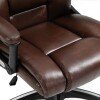 Nautilus Titan Oversized Leather Effect Executive Chair - Brown