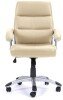 Nautilus Greenwich Leather Effect Executive Chair - Cream