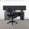 Nautilus Predator Executive Leather Effect Ergonomic Gaming Chair - Blue