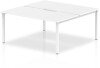Dynamic Evolve Plus Bench Desk Two Person Back To Back - 1600 x 1600mm - White