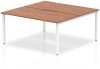 Dynamic Evolve Plus Bench Desk Two Person Back To Back - 1600 x 1600mm - Walnut