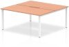 Dynamic Evolve Plus Bench Desk Two Person Back To Back - 1600 x 1600mm - Beech