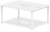 Dynamic Evolve Plus Bench Desk Two Person Back To Back - 1400 x 1600mm - White