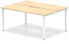 Dynamic Evolve Plus Bench Desk Two Person Back To Back - 1400 x 1600mm - Maple