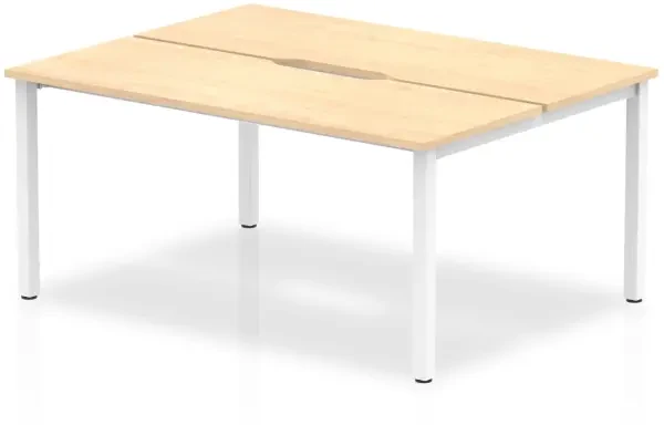 Dynamic Evolve Plus Bench Desk Two Person Back To Back - 1200 x 1600mm - Maple