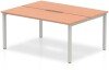 Dynamic Evolve Plus Bench Desk Two Person Back To Back - 1400 x 1600mm - Beech