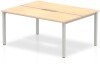Dynamic Evolve Plus Bench Desk Two Person Back To Back - 1200 x 1600mm - Maple