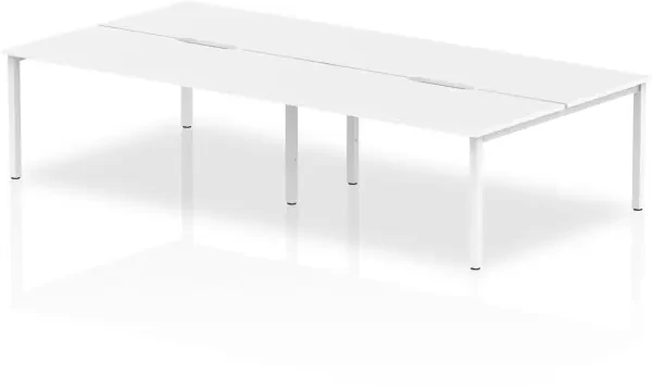 Dynamic Evolve Plus Bench Desk Four Person Back To Back - 3200 x 1600mm - White