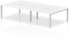 Dynamic Evolve Plus Bench Desk Four Person Back To Back - 3200 x 1600mm - White