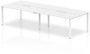 Dynamic Evolve Plus Bench Desk Four Person Back To Back - 2800 x 1600mm - White