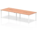 Dynamic Evolve Plus Bench Desk Four Person Back To Back - 2400 x 1600mm