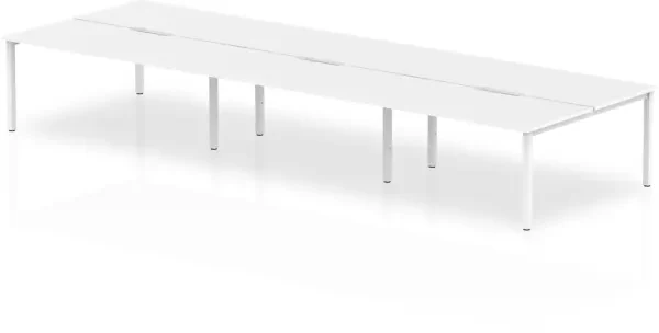 Dynamic Evolve Plus Bench Desk Six Person Back To Back - 4800 x 1600mm - White