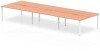 Dynamic Evolve Plus Bench Desk Six Person Back To Back - 4800 x 1600mm - Beech
