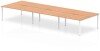 Dynamic Evolve Plus Bench Desk Six Person Back To Back - 4800 x 1600mm - Oak