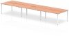 Dynamic Evolve Plus Bench Desk Six Person Back To Back - 3600 x 1600mm - Beech