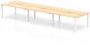 Dynamic Evolve Plus Bench Desk Six Person Back To Back - 3600 x 1600mm - Maple