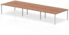 Dynamic Evolve Plus Bench Desk Six Person Back To Back - 4800 x 1600mm - Walnut