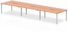 Dynamic Evolve Plus Bench Desk Six Person Back To Back - 3600 x 1600mm - Beech