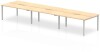 Dynamic Evolve Plus Bench Desk Six Person Back To Back - 3600 x 1600mm - Maple