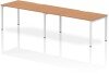 Dynamic Evolve Plus Bench Desk Two Person Row - 3200 x 800mm - Oak