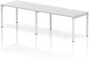 Dynamic Evolve Plus Bench Desk Two Person Row - 2800 x 800mm - White