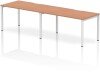 Dynamic Evolve Plus Bench Desk Two Person Row - 2800 x 800mm - Beech