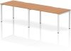 Dynamic Evolve Plus Bench Desk Two Person Row - 2800 x 800mm - Oak