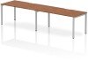 Dynamic Evolve Plus Bench Desk Two Person Row - 3200 x 800mm - Walnut