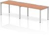 Dynamic Evolve Plus Bench Desk Two Person Row - 2800 x 800mm - Beech