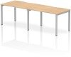 Dynamic Evolve Plus Bench Desk Two Person Row - 2400 x 800mm - Maple