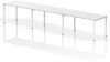 Dynamic Evolve Plus Bench Desk Three Person Row - 4200 x 800mm - White