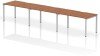 Dynamic Evolve Plus Bench Desk Three Person Row - 4200 x 800mm - Walnut