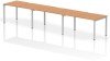 Dynamic Evolve Plus Bench Desk Three Person Row - 4200 x 800mm - Oak