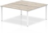 Dynamic Evolve Plus Bench Desk Two Person Back To Back - 1600 x 1600mm - Grey oak